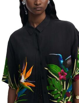 Camisa Desigual Artemisa Negro/Multicolor Mujer