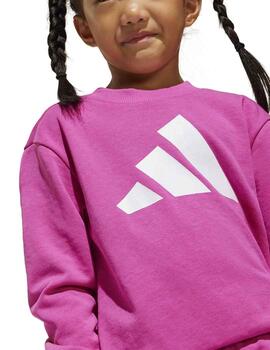 Chándal Adidas LK BL FT Jog Fucsia Niña