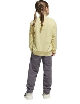 Chándal Adidas LK BL FT Jog Amarillo/Gris