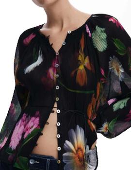 Blusa Desigual Momo Negro/Multicolor Mujer