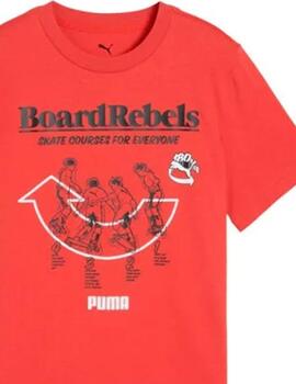Camiseta Puma MID90S Graphic I B Rojo Niño
