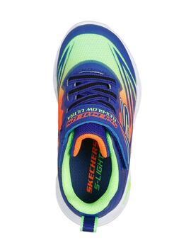 Zapatillas Skechers S-Lights Flex Glow Az/Mtc Niño