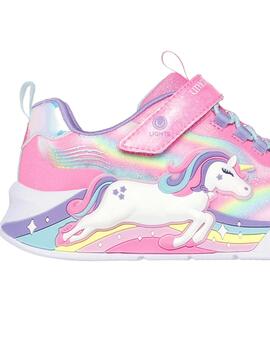 Zapatillas Skechers S-Lights Unicorn Cha Rosa Niña