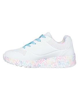 Zapatillas Skechers Uno Lite Lovely L Bco/Mtc Niña