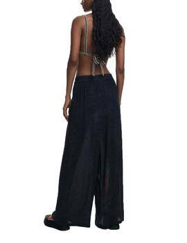Pantalón Desigual Colibrí Negro Mujer