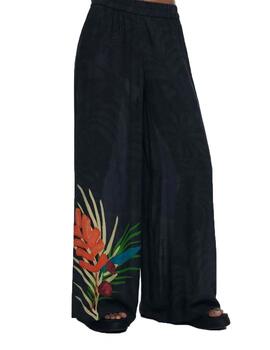 Pantalón Desigual Colibrí Negro Mujer