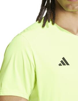 Camiseta Adidas Adizero Verde Fluo Hombre
