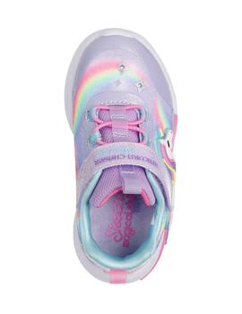 Zapatillas Skechers S-Lights Unicorn Cha Rosa Niña