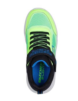 Zapatillas Skechers S-Lights Meteor Verde/Ng Niño