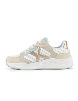 Zapatillas Munich Mali 42 Bco/Beige/Vd Mujer