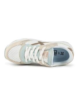 Zapatillas Munich Mali 42 Bco/Beige/Vd Mujer