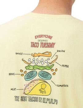 Camiseta elPulpo The Best Tacos Amarillo Hombre