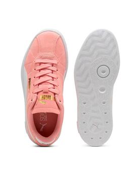 Zapatillas Puma Club II Jr Rosa/Blanco Niña