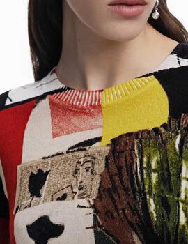 Jersey Desigual Collage_Lacroix Multicolor Mujer