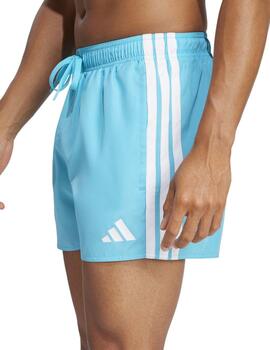 Bañador Adidas 3S BLD SH 3IN Azul/Blanco