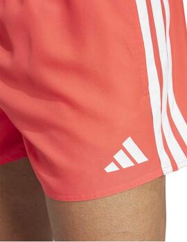Bañador Adidas 3S BLD SH 3IN Rojo/Bco Hombre