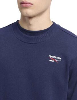 Sudadera Reebok Identity Small Logo Marino Hombre