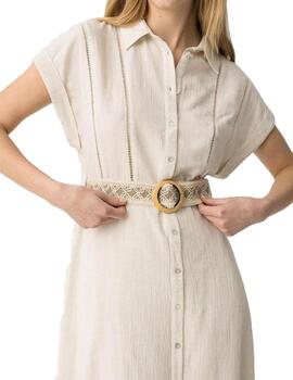 Vestido Tiffosi Riley MC Beige Mujer
