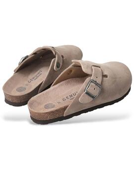 Zuecos Genuins Riva Velour Taupe