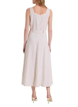 Vestido Naf Naf Ray Beige Mujer