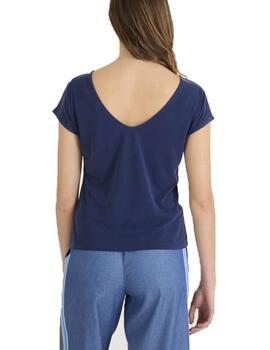 Camiseta Naf Naf Tala MC Marino Mujer