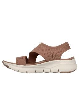 Sandalias Skechers Arch Fit BD Marron Mujer