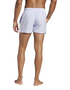 Bañador Adidas 3S BLD SH 3IN Malva/Blanco Hombre