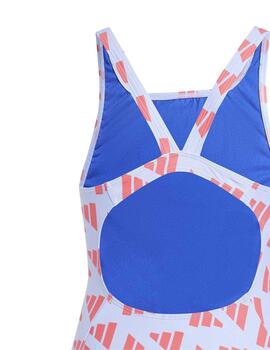 Bañador Adidas BRD GFX ST GY Azul/Rojo Niña