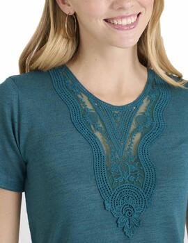 Camiseta Naf Naf Sandy MC Verde Mujer