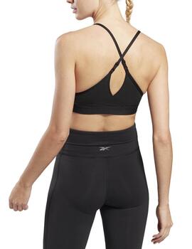 Top Reebok Lux Strappy Bra Negro Mujer