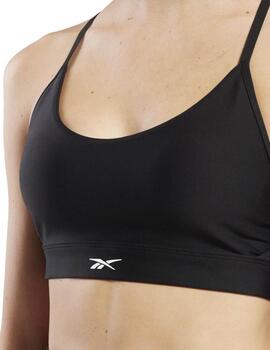 Top Reebok Lux Strappy Bra Negro Mujer