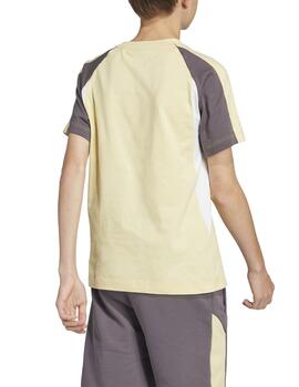 Camiseta Adidas J CB T Amarillo/Gris