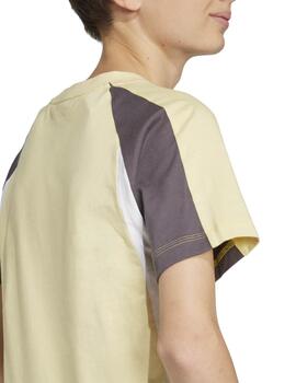 Camiseta Adidas J CB T Amarillo/Gris