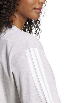 Camiseta Adidas W 3S SJ BF Gris Mujer