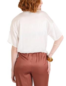 Blusa Naf Naf Phileas MC Blanco Mujer