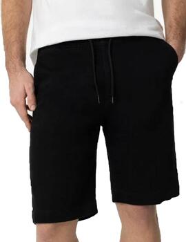 Bermuda Tiffosi indigo Knit Short_45 Negro Hombre