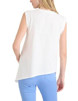 Camiseta Naf Naf Colette SM Blanco Mujer