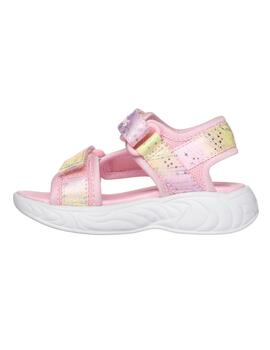 Sandalias Skechers S-Lights Unicorn Rosa Niña