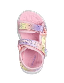 Sandalias Skechers S-Lights Unicorn Rosa Niña