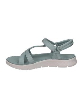 Sandalias Skechers Go Walk Flex Verde Mujer