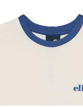 Camiseta Ellesse Picerno MC Crudo/Azul Niño