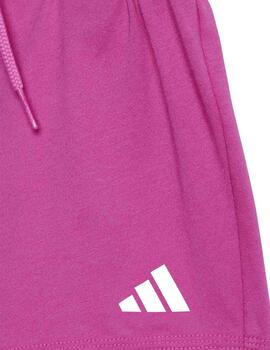 Conjunto Adidas I 3S T-Set 160 Blanco/Fucsia