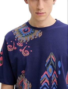 Camiseta Desigual Bali MC Marino Hombre