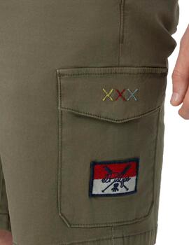 Bermuda elPulpo Cargo Twill Verde Hombre