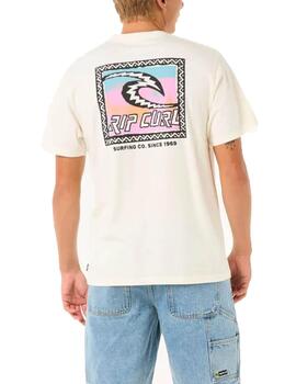 Camiseta Rip Curl Raw Energy Trad Crudo Hombre
