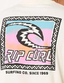 Camiseta Rip Curl Raw Energy Trad Crudo Hombre