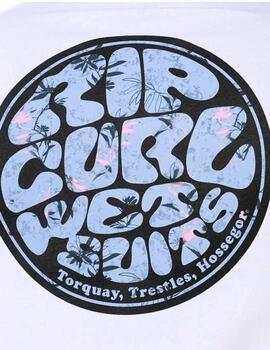 Camiseta Rip Curl Passage Blanco Hombre