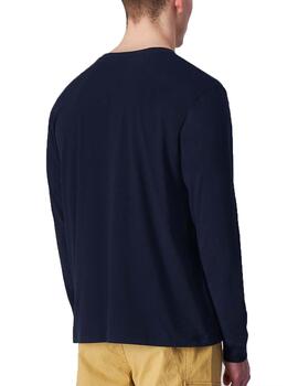 Camiseta Champion Long Sleeve Marino Hombre