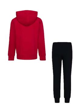 Chándal Jordan MJ BRKLYN FLC Rojo/Negro Niño
