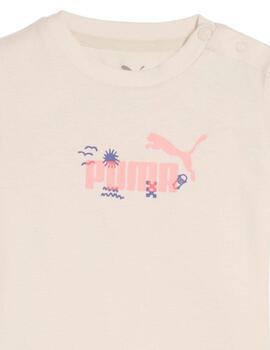 Conjunto Puma  MINICATS SANDY ADV Beige/Rosa Niña